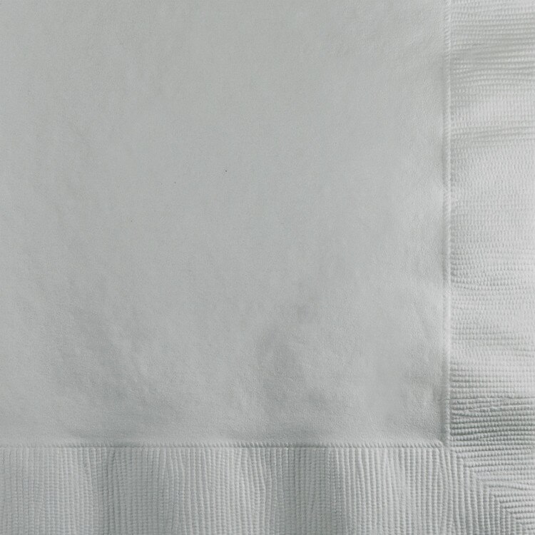 Solid Beverage Napkins silver